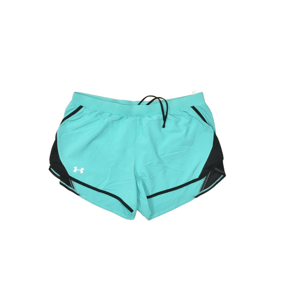Under Armour Women's Green Sweat Running Shorts Loose Fit Size L Athletic - Picture 1 of 8
